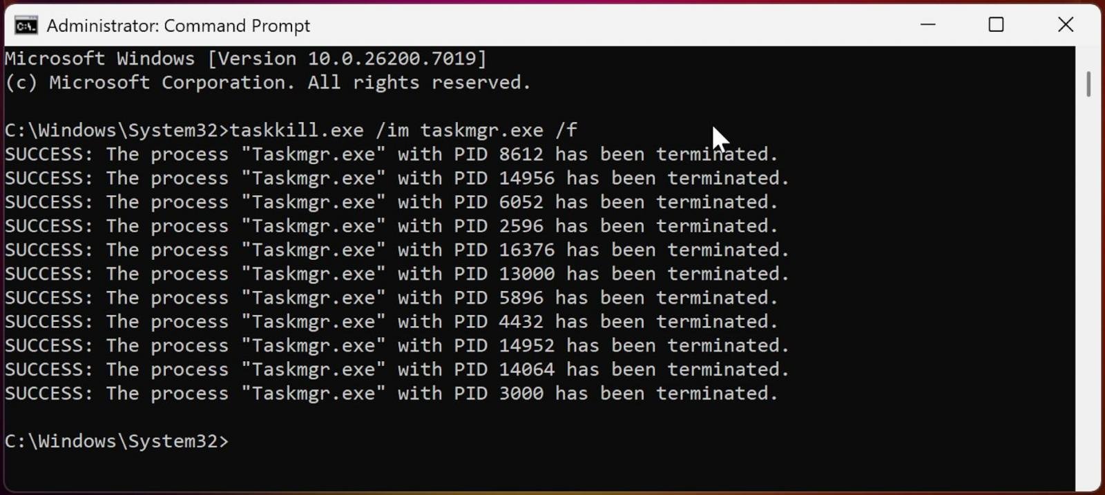 Δολοφονία διαδικασιών στο παρασκήνιο του Task Manager